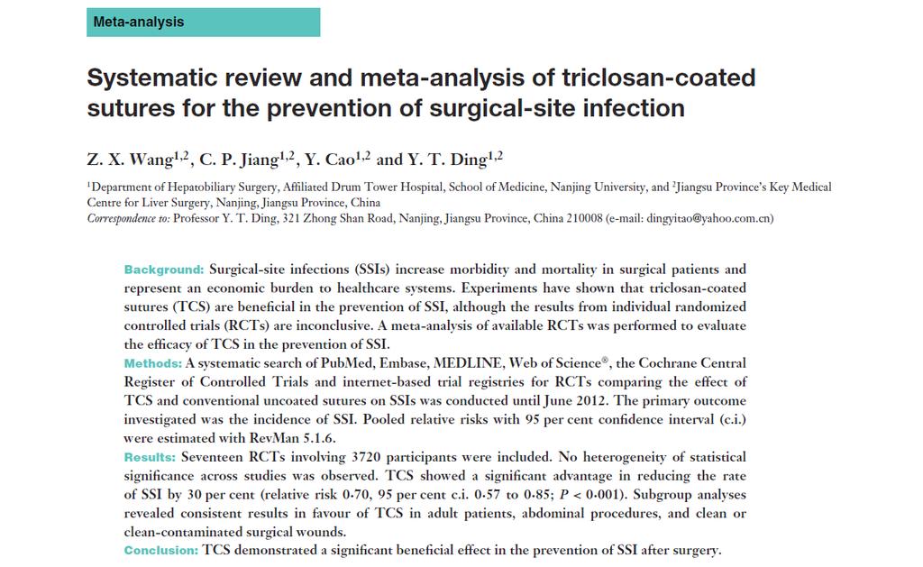 Nghiên cứu gô p năm 2013 Wang et al., British J Surg 2013;100;465-473 17 RCT s, 3,720 patients Result : : RR:0.