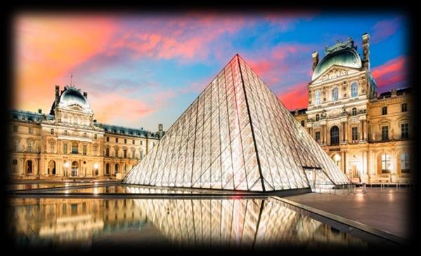Đặt chân lên viên gạch thiêng trước tam cấp của nhà thờ để trở thành người giàu có (theo truyền thuyết) Đoàn thăm quan: Viện Bảo Tàng Louvre: Cung điện trước đây của các đời Vua Pháp bắt đầu khởi