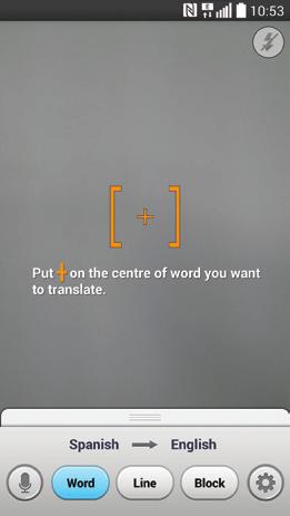 QuickTranslator Simply aim the camera of your smart phone at the foreign sentence you want to understand. You can get the real-time translation anywhere and anytime.
