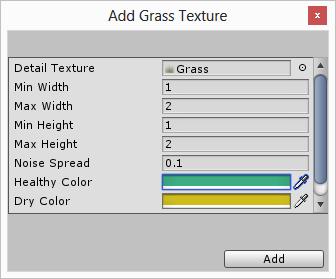 2. Vẽ các cỏ cây hoa lá lên địa hình Chọn công cụ Paint Details trong thanh công cụ của địa hình.