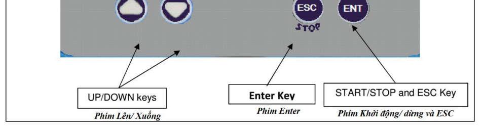 ENT (enter) and ESC keys are dedicated to managing the pump setting. Mũi tên ENT và ESC sử dụng để điều khiển cài đặt bơm. 9.