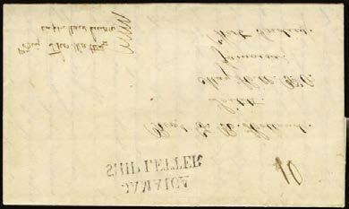 561 561 C 1846 (11 May) entire letter from Bethlehem, Pennsylvania to May Hill P.O., endorsed at lower left Per Brig Thos. Walter/Capt.
