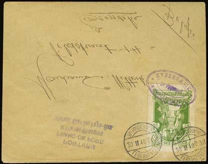 714 714 e 1916 POW cover addressed to Belgium, using Internment Camp stamp in green, cancelled by LEGERPLAATS BIJ HARDERWIJK 20.II.