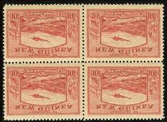 NEW GUINEA 724 725 724 C 1914 2s. on 2m. blue, setting 