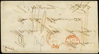 1205 1205 E Asia 1848 1954 Postal history collection including Hong Kong 1848 cover to France showing Paid/at/Hong Kong Crowned Circle in red, alongside Marseille (19/AUOT/48) cds and handwritten