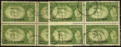 178 179 178 C 1955 2r on 2/6d Type II, large part o.g. SG 41a, 400 120 140 179 C 1955 2r on 2/6d Type II used with Bahrain cancel, showing R9 10/3 raised S in surcharge. Scarce. SG 41a var.