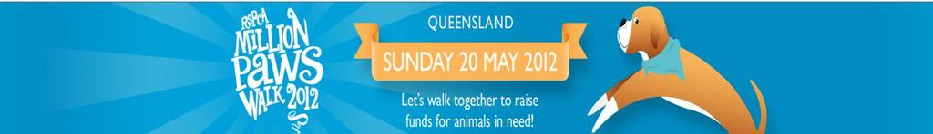 RSPCA MILLION PAWS WALK SUNDAY 20 MAY 2012 Strand Park have been supporters of this event for 10 years and it gives us great pleasure to do so again.