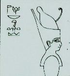 شكل رقم (٤): نقش للا له حا بالهيي ة البشرية صالة الاحتفالات المعبد الكبير بوباسطة