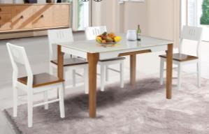 000 600 300 Bộ bàn ghế ăn khung gỗ tự nhiên phủ sơn cao cấp, mặt bàn sử dụng chất liệu đá tự nhiên với bề mặt được tạo vân HGG66 980.