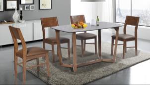 000 600 300 Bộ bàn ghế ăn khung gỗ tự nhiên phủ sơn cao cấp, mặt bàn sử dụng chất liệu đá tự nhiên với bề mặt được tạo vân HGG68.090.