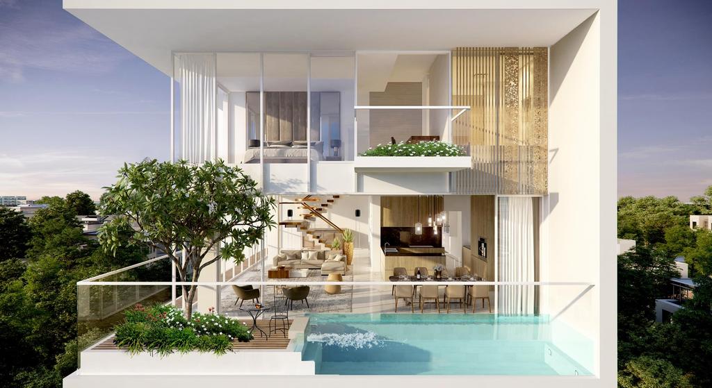 SKY VILLAS CONCEPT Mô hình Biệt thự trên không Serenity Sky Villas is a new elite housing model which perfectly combines privacy privilege of traditional villas with stunning view and 5 star
