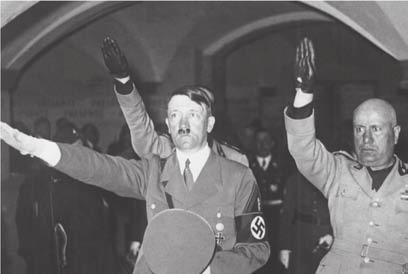 الفاشية شكل 1-5: صورة تجمع هتلر وموسوليني الت ق طت عند نصب الشهيد الفاشي فلورنسا ١٠ أكتوبر 1.