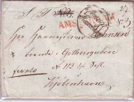Ab 1825 konnte man via Hamburg und Deventer Briefe ganz frankiert oder ganz
