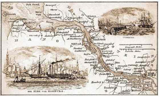 Der Austausch der Post zwischen Hamburg und England fand ab 1815 im Elbhafen von Cuxhaven unter Leitung und Aufsicht des Amtmannes von Ritzebüttel statt.