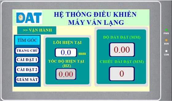 thị Tiếng Việt / Tiếng Anh - Trang vận hành chế độ tự động: cài