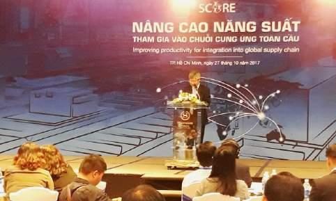 Đây là thông tin được đưa ra tại diễn đàn Nâng cao năng suất - tham gia vào chuỗi cung ứng toàn cầu diễn ra ngày 27/10 tại Thành phố Hồ Chí Minh do Phòng Thương mại và Công nghiệp Việt Nam chi nhánh