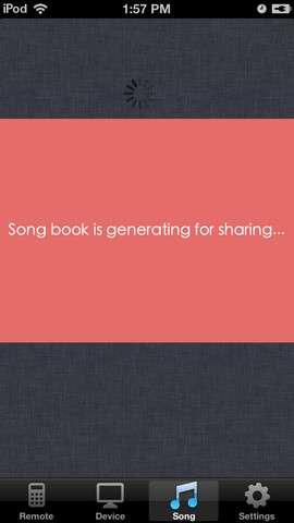Chia sẻ quyển sách bài hát: Nhấn biểu tượng chia sẻ để chia sẻ quyển sách bài hát đang có.