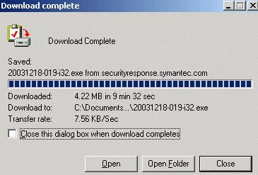 Bước 5: Chạy tệp sau khi đã download để cập nhật các gói chương trình chống virus.