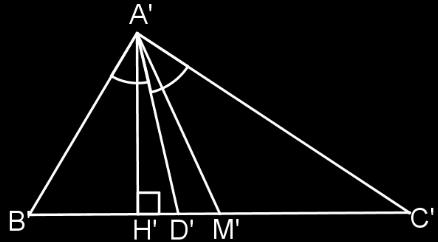 AH, A H lần lượt là hai đường cao của tam giác ABC và tam giác A B C. AD, A D lần lượt là hai đường phân giác của tam giác ABC và tam giác A B C.