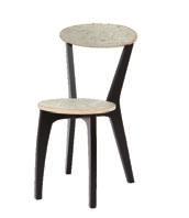 (lưng ghế 480) Ghế gỗ MANGO bề mặt laminate, chân gỗ sơn đen 420x420x815mm GHẾ SUN - CD001