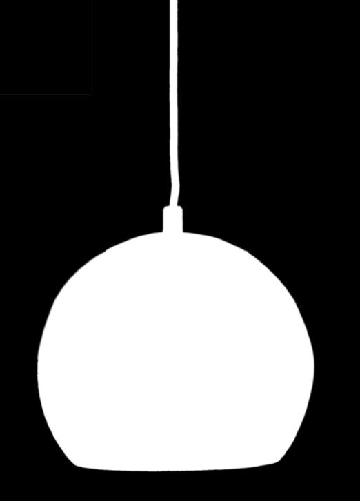 7 ) - black fabric cord Pendant - Chrome/glossy BALL PENDANT