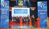 Giải thưởng Sao Đỏ - Top 100 Doanh nhân trẻ Việt Nam tiêu biểu năm 2014 dành cho ông Phan Huy Khang - Bí thư Đảng ủy, Phó Chủ tịch HĐQT kiêm Tổng Giám đốc Sacombank.
