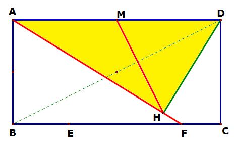 * Tam giác HAD vuông tại H có MH là trung tuyến nên AD MH 3 5 Ta có: S AB. AD 30 AB 5 d( M; BC) 5 ABCD * Đường thẳng BC đi qua E nên phương trình có dạng ax by 3a 3b 0.