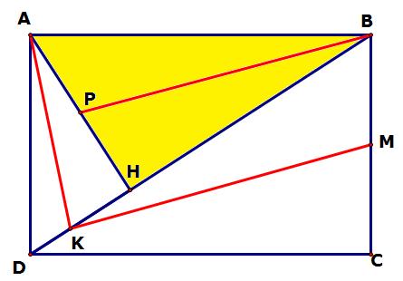 Câu 80. Trong mặt phẳng tọa độ Oxy, cho hình chữ nhật ABCD có điểm H(1;) là hình chiếu vuông góc 9 của A lên BD.