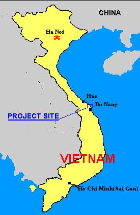 Hầm Hải Vân Vị trí Dự án Khu vực Dự án nằm trên dãy núi Hải Vân, cách trung tâm Đà Nẵng 16km về phía Bắc Hướng tuyến bắt đầu từ khu