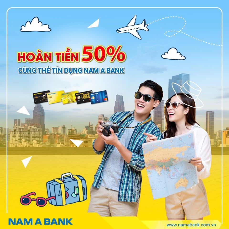 HOÀN TIỀN NHÂN ĐÔI CÙNG THẺ TÍN DỤNG NAM A BANK Cơ hội hoàn tiền 50% (tối đa 2 triệu