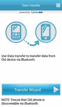 Truyền dữ liệu Truyền dữ liệu của bạn như danh bạ, các mục lịch hoặc tin nhắn SMS từ điện thoại cũ sang điện thoại Zen của bạn qua công nghệ Bluetooth. Để sử dụng chức năng Truyền dữ liệu: 1.