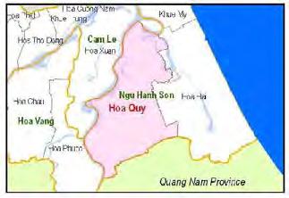 Phường: Hòa Quý Quận: Ngũ Hành Sơn Đặc điểm Phường Hòa Quý giáp với tỉnh Quảng Nam ở phía Nam và được bao bọc bởi các sông. Mật độ dân số của phường khá thấp.