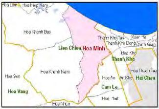 Phường: Hòa Minh Quận: Liên Chiểu Đặc điểm Tăng dân số tại phường này rất cao với tốc độ hàng năm là 8,3%. UBND quận nằm ở phường này.