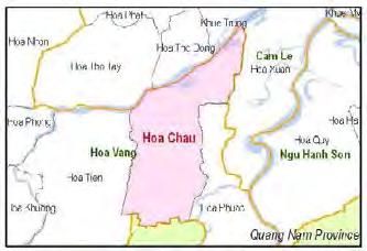 Xã: Hòa Châu Huyện: Hòa Vang Đặc điểm Xã Hòa Châu nằm ở phía đông huyện Hòa Vang, gần trung tâm thành phố hơn so với các xã khác. Từ năm đến 7, dân số của xã giảm nhẹ.