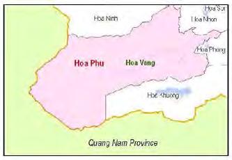 Xã: Hòa Phú Huyện: Hòa Vang Đặc điểm Xã Hòa Phú nằm ở phía tây nam thành phố Đà Nẵng, giáp với tỉnh Quảng Nam. Gần % dân số thuộc dân tộc Ko Tu. Phần lớn diện tích là núi.