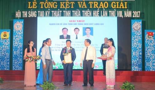 Nhã ý của anh Nam là muốn mời lãnh đạo Liên hiệp các hội Khoa học và Kỹ thuật tỉnh đến thăm công trình sáng tạo vừa đạt giải nhất Hội thi Sáng tạo Kỹ thuật tỉnh Thừa Thiên Huế lần thứ VIII, năm 2017.