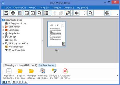 Bằng cách kết hợp tính năng "DocuWorks Tray 2 *2 " có khả năng phân phối tài liệu theo cách tương tự như hoạt động đặt tài liệu lên khay, người dùng có thể nhận được tài liệu một cách trực quan nhất.