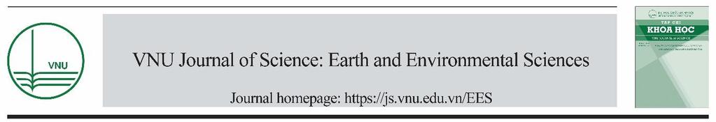 VNU Journal of Science: Earth and Environmental Sciences, Vol. 35, No.