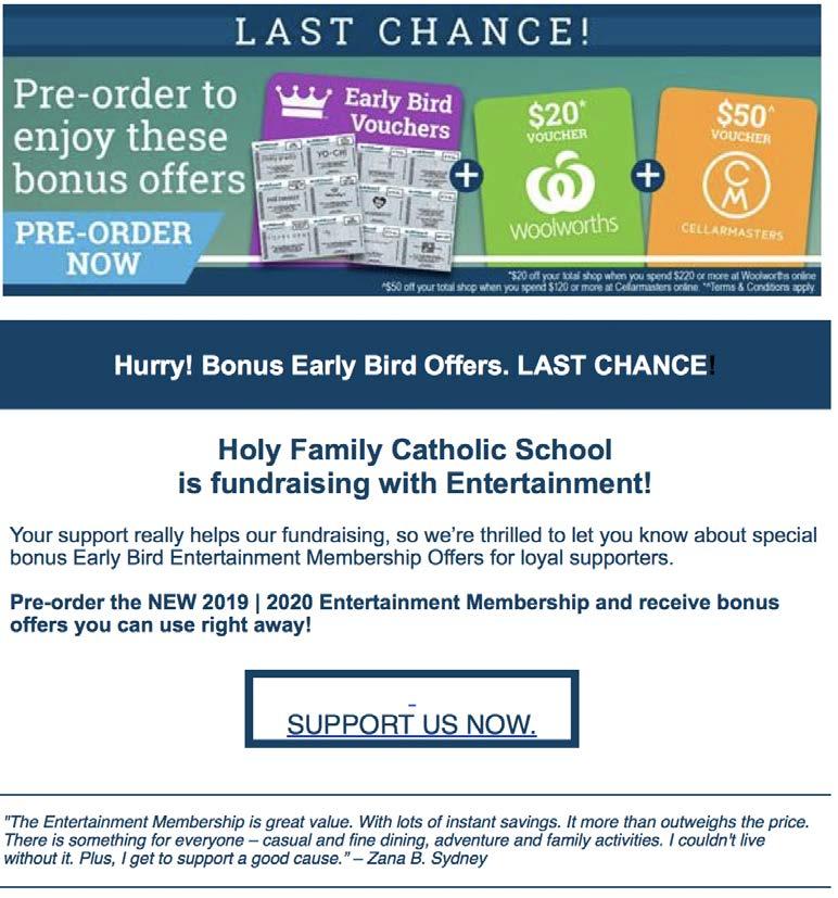 Holy Family Catholic Trường Công Giáo Holy Family đang gây quỹ với quyển các