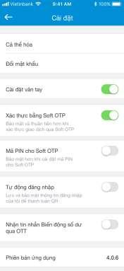 - Khách hàng có thể hủy đăng ký Soft OTP trên ipay Mobile nếu không có nhu cầu sử dụng.
