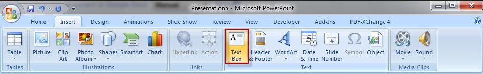 9 3.Hướng dẫn sử dụng Microsoft Office Powerpoint (a) Chọn textbox trên ribbon (b)