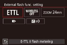 Sử dụng đèn flash ngoài (bán riêng) Có thể chụp ảnh với đèn flash tinh tế hơn với đèn flash Speedlite sê-ri EX tùy chọn.