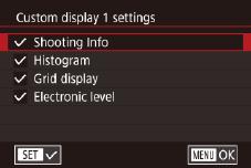 Định cấu hình chức năng tùy chỉnh Định cấu hình chức năng tùy chỉnh trên tab [ ] của menu (= 33) để tùy chỉnh cách máy ảnh làm việc phù hợp với sở thích chụp.
