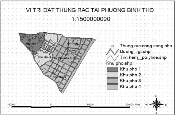 Các thùng rác được đặt chủ yếu ở các tuyến đường Võ Văn Ngân, Đặng Văn Bi và Đoàn Kết.