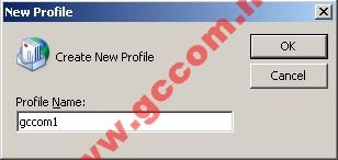 Đầu tiên tôi tạo Profiles cho gccom1 Click chọn Manually configure server
