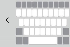 To merge or split the keyboard, pinch together or spread apart your fingers on the keyboard.