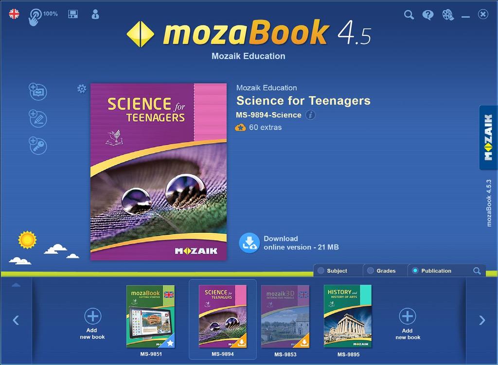 Mẹo Để mở cửa hàng trực tuyến trong mozabook, hãy nhấp vào biểu tượng Thêm sách mới và chọn tùy chọn Mua trực tuyến.