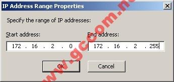 Tại đây bạn nhập dãy IP mà bạn muốn ISA