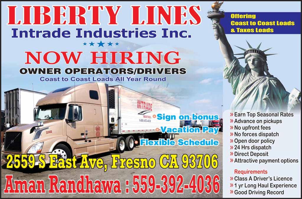 CA-MD SPECIAL OFFER COMPANY REEFER AVAILABLE UPON REQUEST $1100 FOR A CLASS LICENSE (OFF.