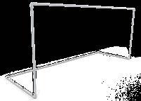 Giao kèm bộ định vị nền và móc treo lưới. S12011 - Khung thành bóng đá mini, khung chính ống kẽm Ø76mm, kích thước 3.